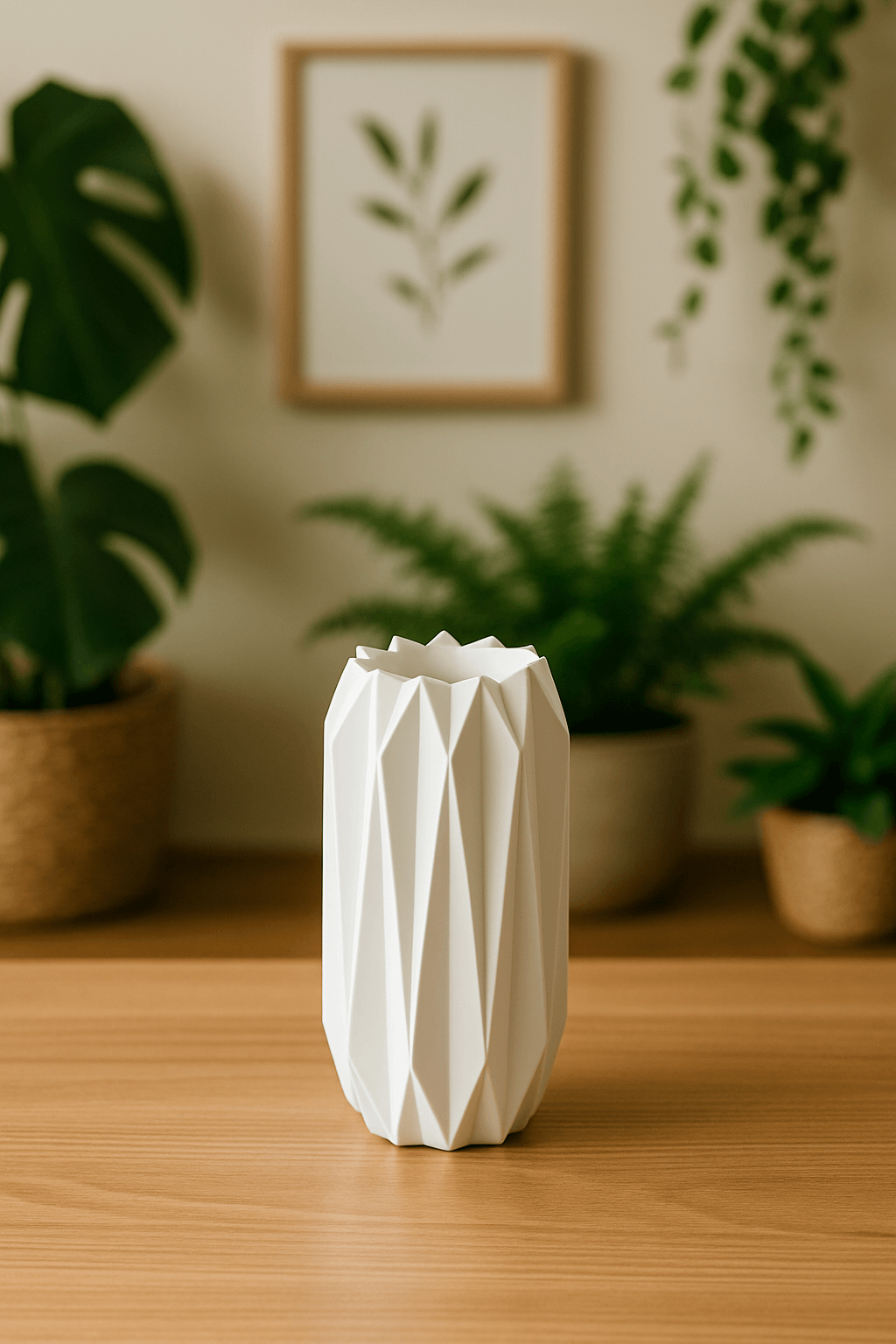 Geometrik Desenli Vazo - Görsel 2