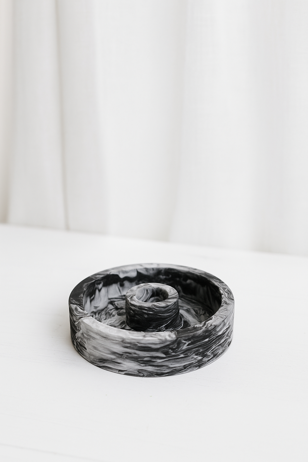 Mermer Desenli Şamdan - Mum Tutucu - Görsel 2