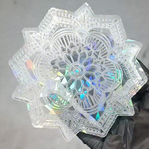 Mandala Holografik Bardak Altlığı