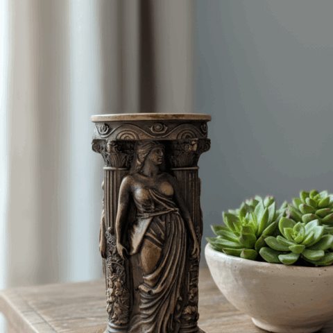 Antik Yunan Tanrıça Eskitme Beton Obje