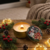 Yılbaşı Temalı Metal Kutulu Mum